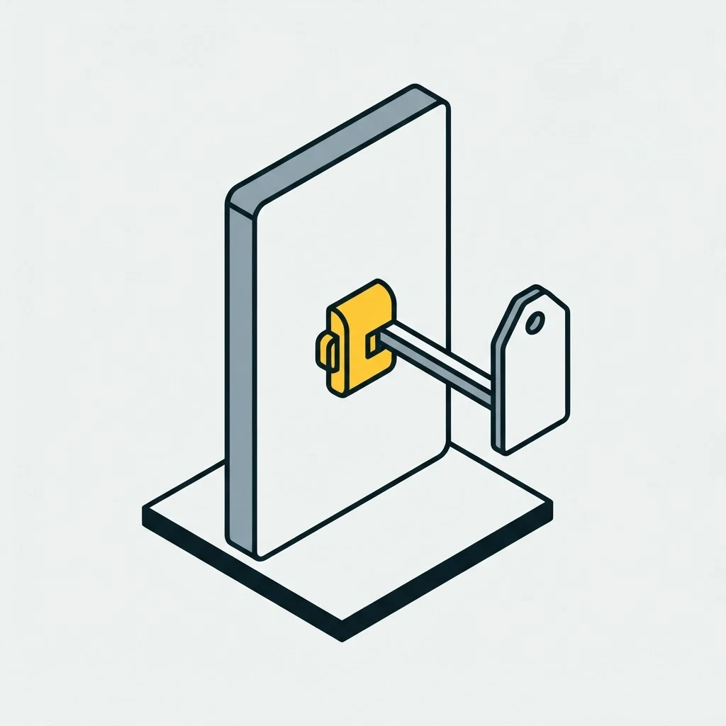 A price tag fixed to one account card by a rigid arm with a closed clasp.